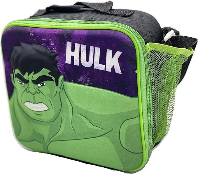 Hulk Avengers Marvel Kids Backpack with Insulated Cooler Lunch Bag Matching Set 