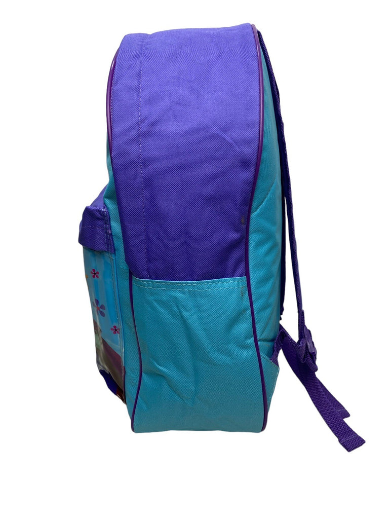Disney Frozen Anna  Elsa Large Backpack With Front Pocket New