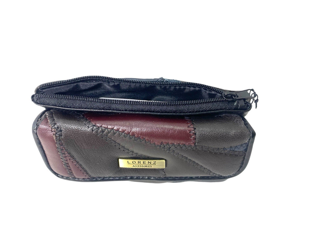 Lorenz Ladies Patchwork Leather Purse Super Soft with Zipped Coin Compartment