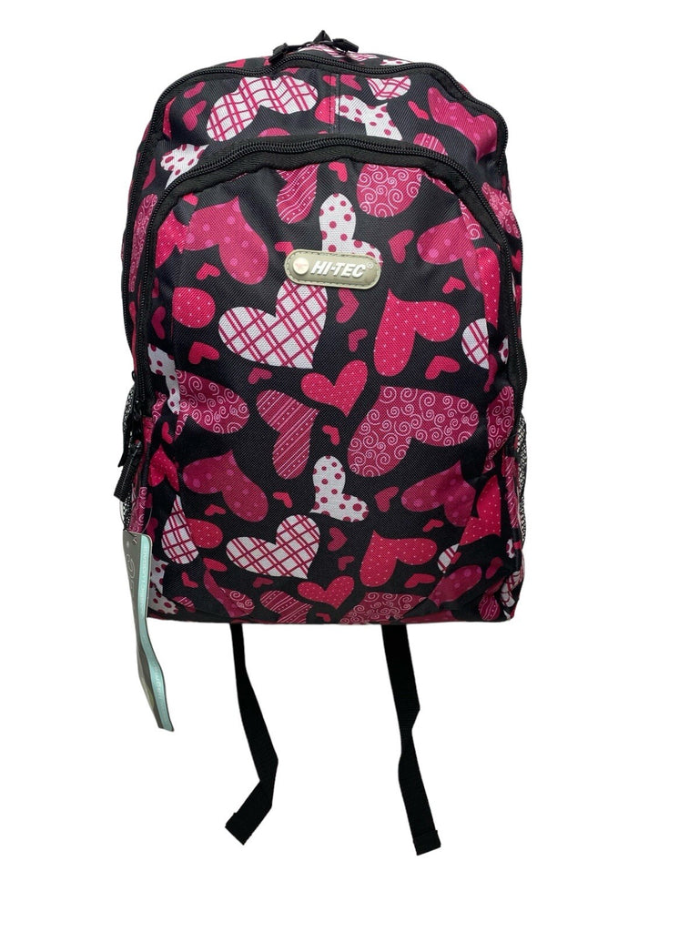 Ladies Hearts Backpack School College Gym Luggage Travel Rucksack Bag New