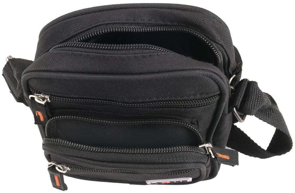 Lorenz Small Unisex Travel Bag Multiple Zipped Pockets & Adjustable Strap
