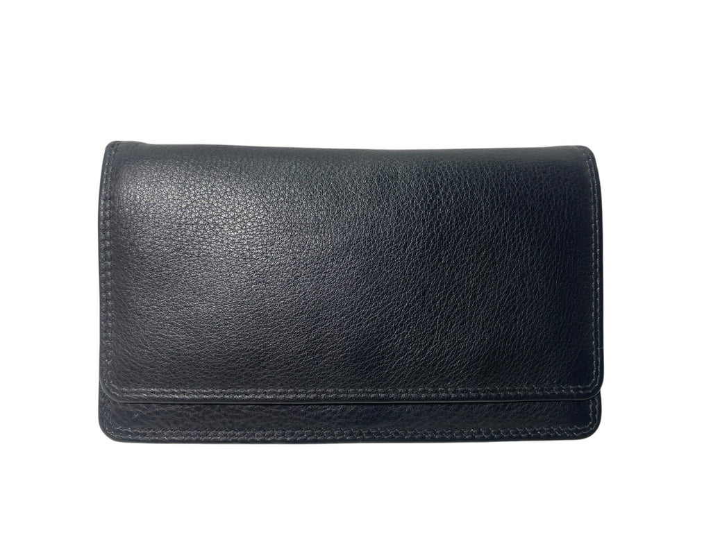 Ladies Real Leather Bifold Purse Credit Card Notes Coins With Multiple Sections