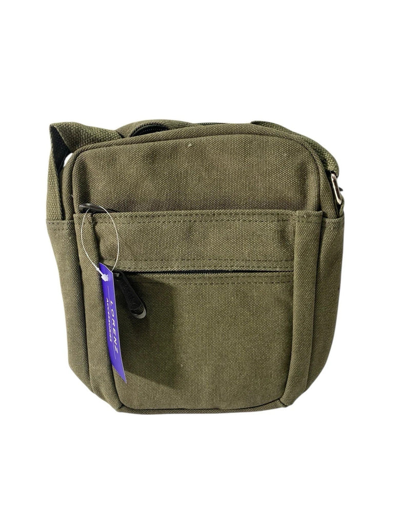 Lorenz Unisex Multi Purpose Small Canvas Cross Body Shoulder Travel Utility Bag
