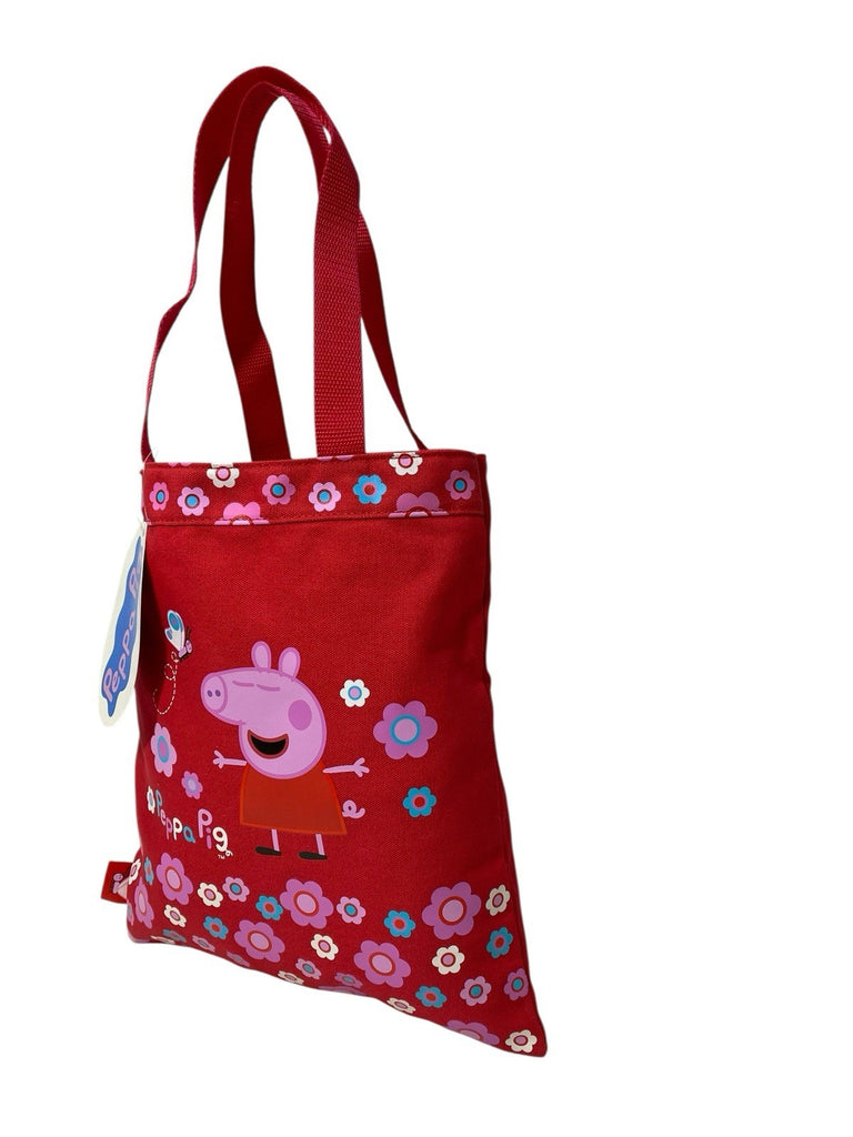 Peppa Pig Girls Canvas Shopper Tote Beach Shopping Book Bag New