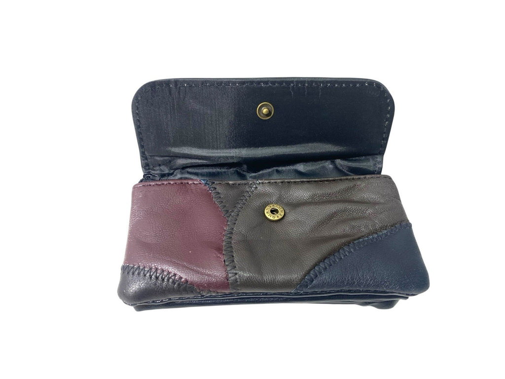 Lorenz Ladies Patchwork Leather Purse Super Soft with Zipped Coin Compartment