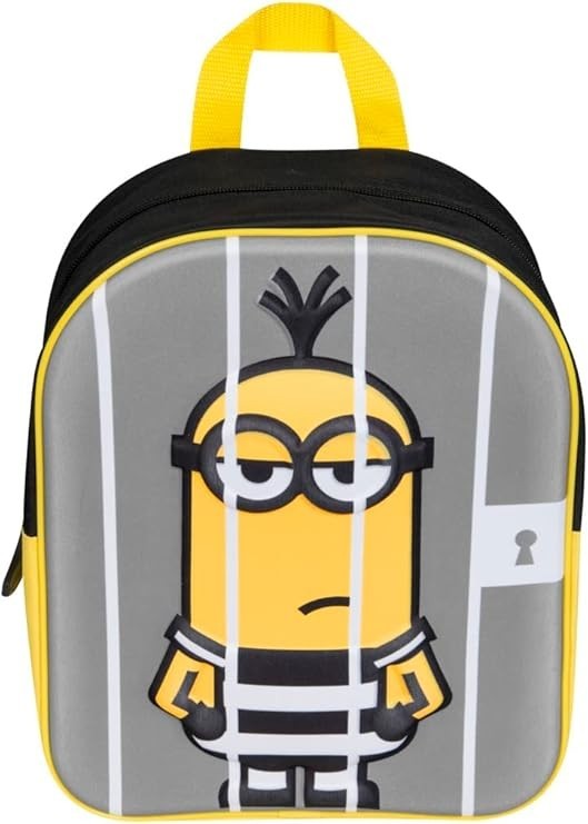 Minions Despicable Me 3 Eva 3D Kids Backpack Rucksack School Nursery Bag New