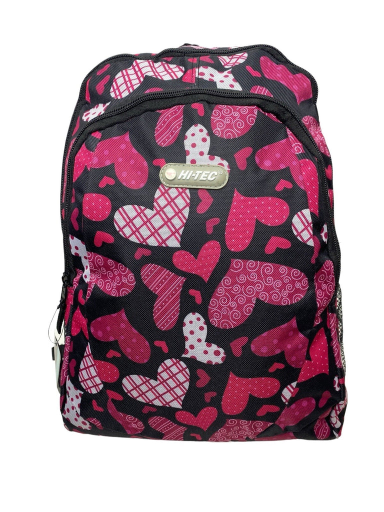 Ladies Hearts Backpack School College Gym Luggage Travel Rucksack Bag New