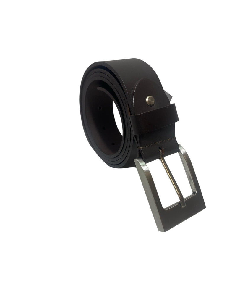 Mens 100% Full Grain Leather 1.5" (38mm) Wide Belt Brown XL 40-44" New