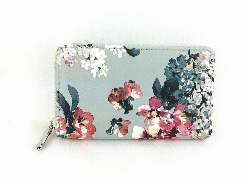 Ladies Floral Zip Fashion Clutch Coin Credit Card Purse Victoria & Albert Style