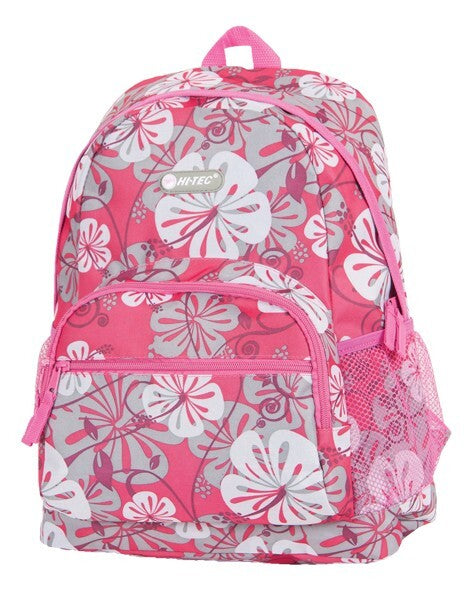 Hi Tec Ladies Girls Flower Print Backpack Rucksack School Gym College Work New