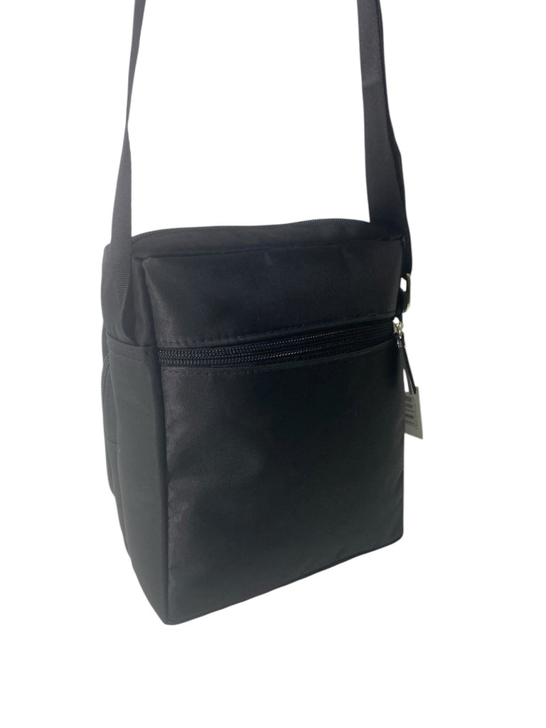 Lorenz Unisex Nylon Travel Bag Multiple Zipped Pockets & Adjustable Strap New