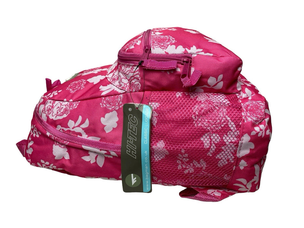 Hi Tec Ladies Flower Print Backpack Rucksack School Gym College Work Travel New