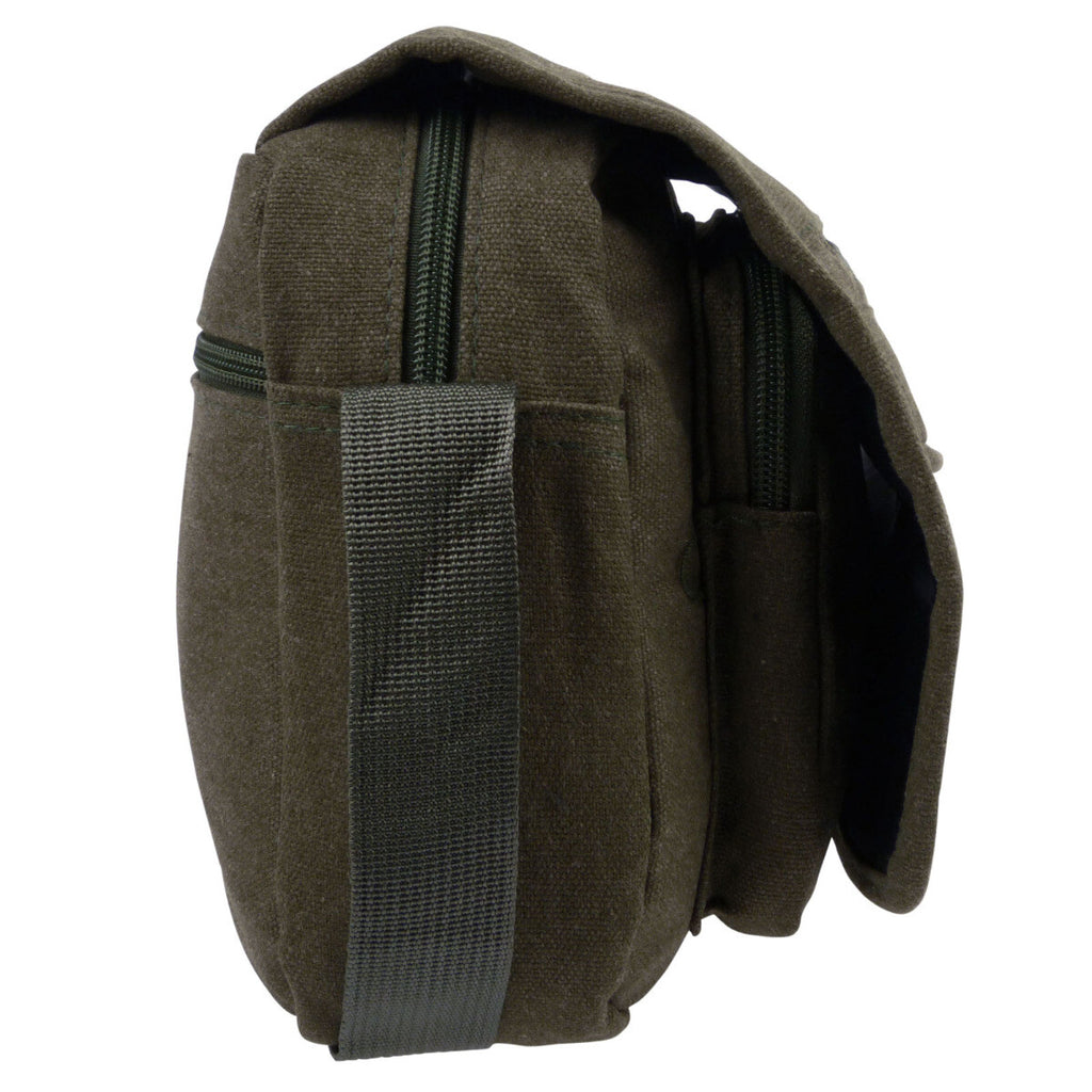 Lorenz Unisex Small Canvas Cross Body Travel Utility Bag Adjustable Strap