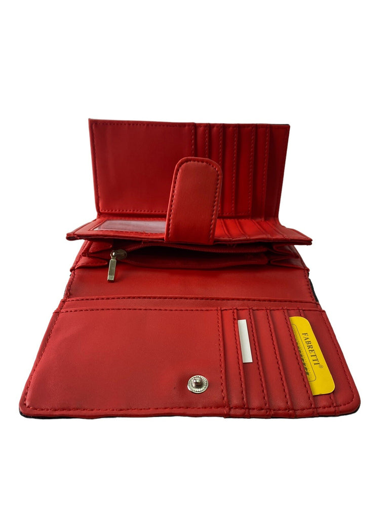 Fabretti Ladies Envelope Purse Clutch Coin Credit Card Wallet New