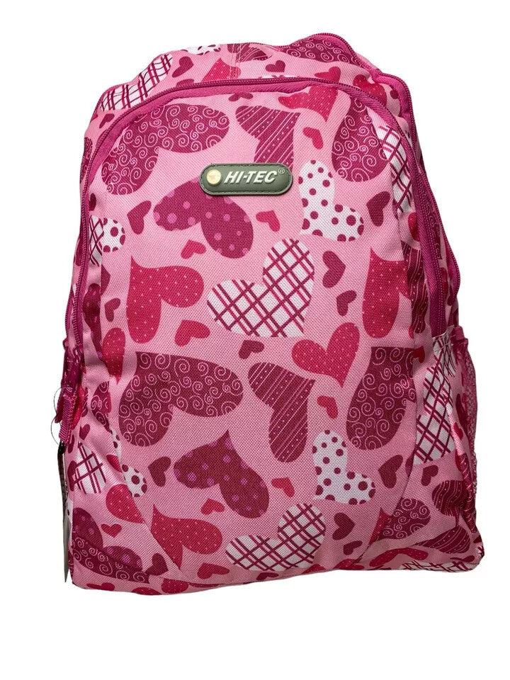 Ladies Hearts Backpack School College Gym Luggage Travel Rucksack Bag New