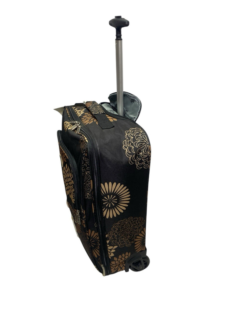 Frenzy 21" Lightweight 2 Wheel Carry On Hand Cabin Luggage Suitcase 36L Black