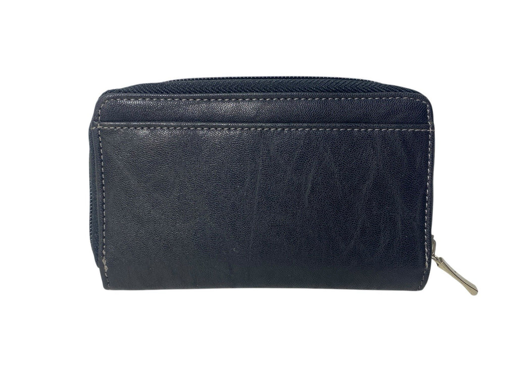 Fabretti Ladies Bifold Faux Leather Zip Around Coin Credit Card Notes Purse New