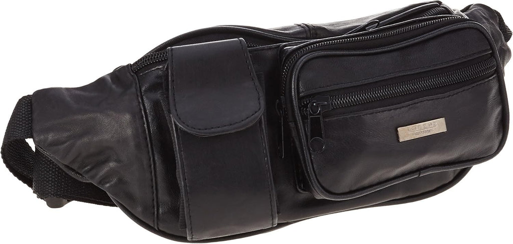 Lorenz Soft Leather Unisex Bum Bag Fanny Pack Money Belt Pouch Waist Travel New