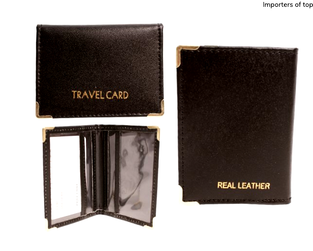 Unisex Leather Bus Pass Travel Oyster Rail Card ID Holder Wallet New