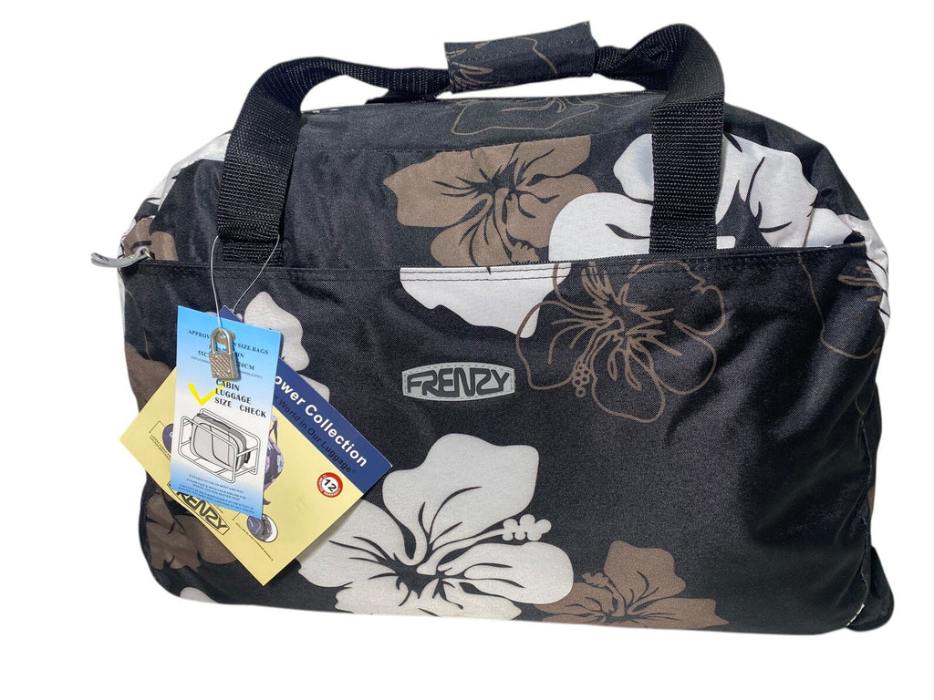 21" Wheeled Holdall Cabin Trolley Flower Sports Luggage Overnight Travel Bag 39L