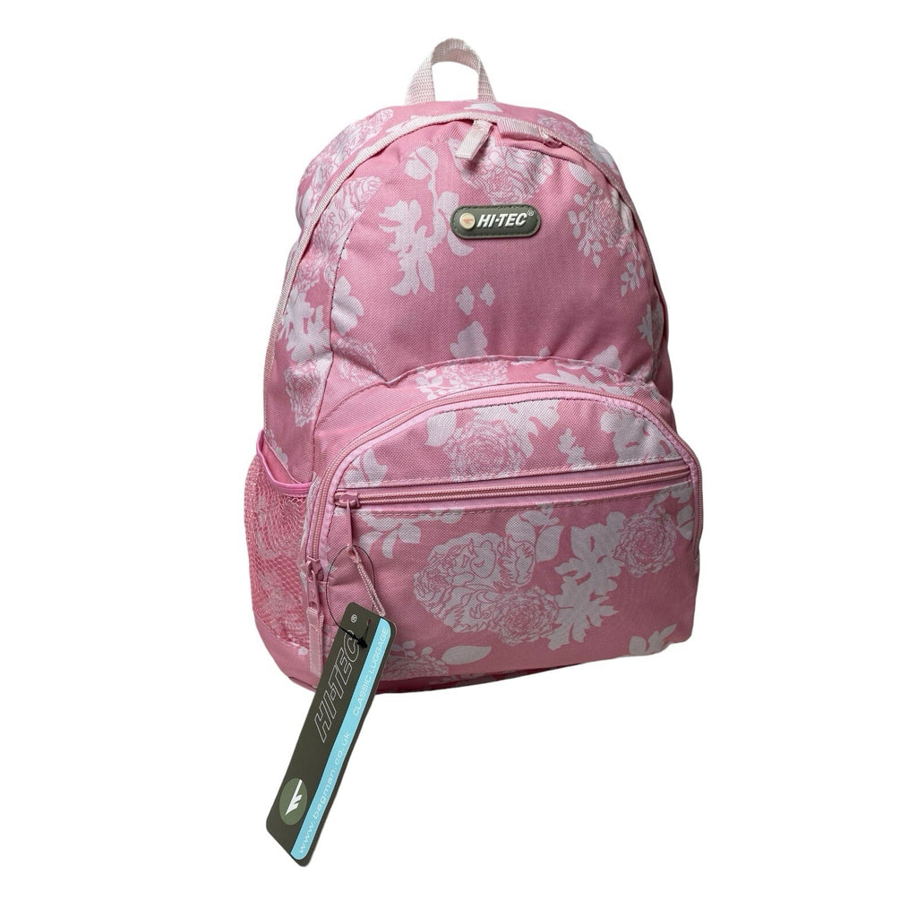 Hi Tec Ladies Flower Print Backpack Rucksack School Gym College Work Travel New