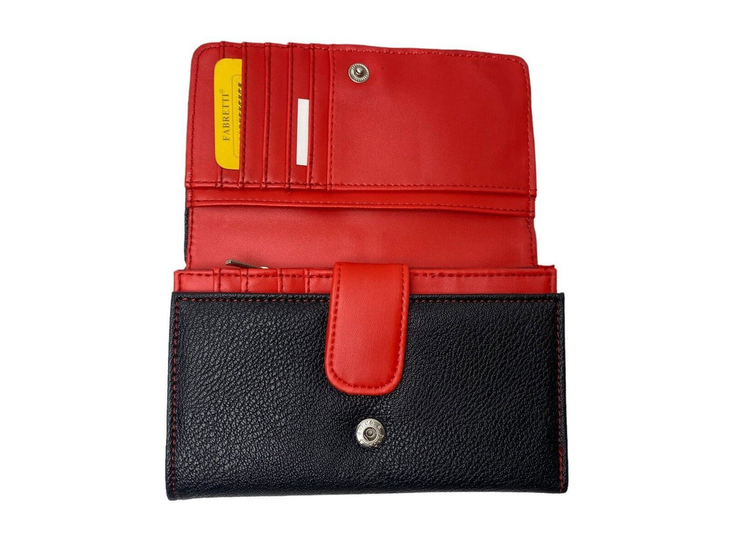 Fabretti Ladies Envelope Purse Clutch Coin Credit Card Wallet New