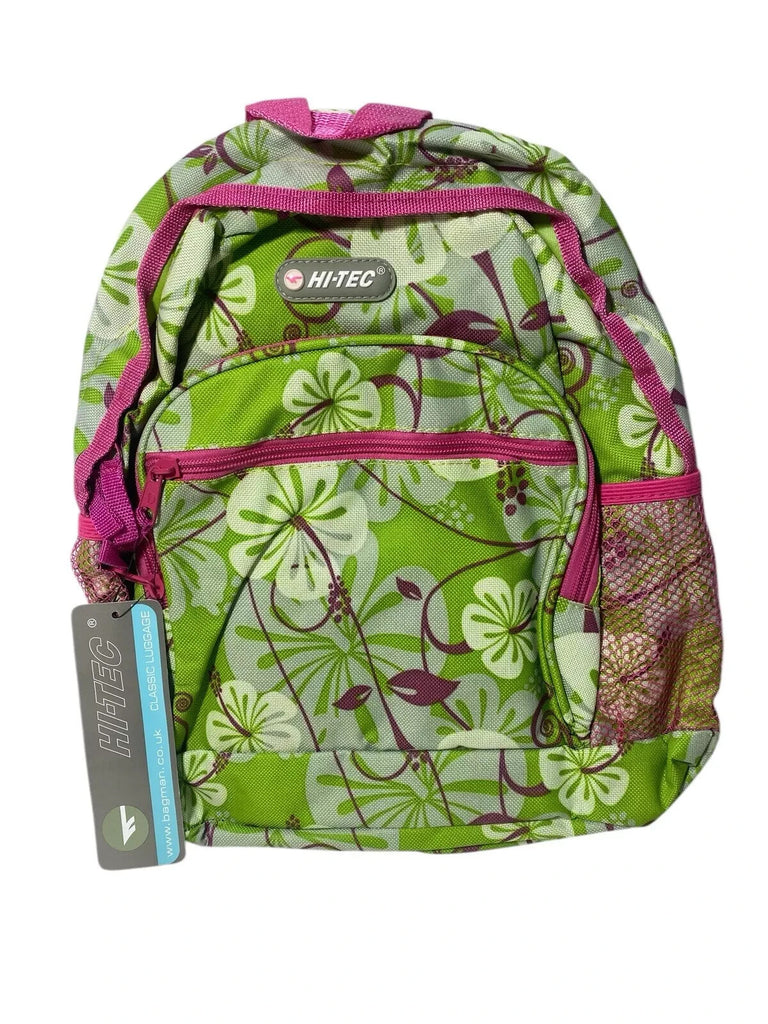 Hi Tec Ladies Flower Print Mini Backpack Rucksack School Gym College Work New