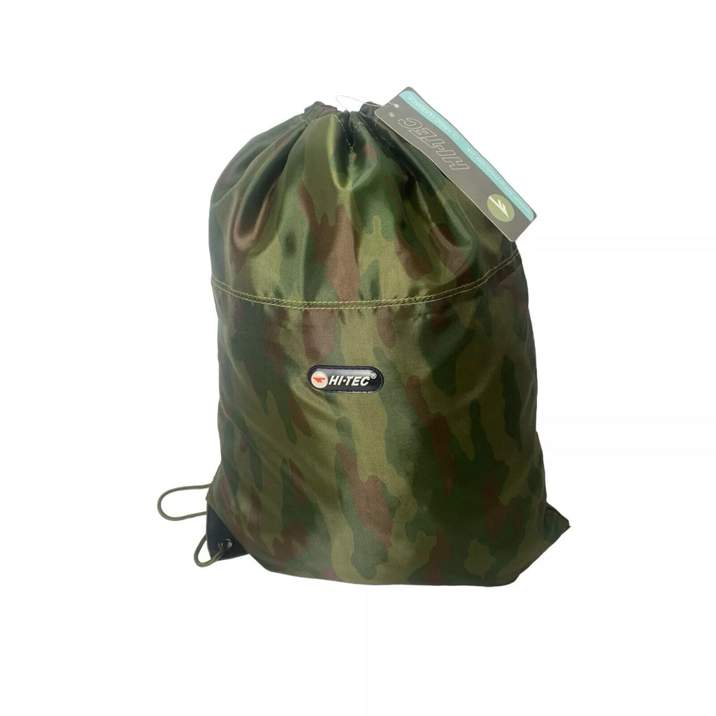 Mens Boys Hi-Tec Camouflage Cammo Army Fitness Sports Drawstring PE Trainer Bag
