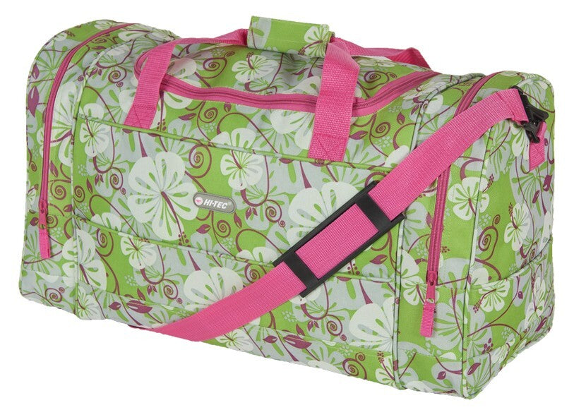 Hi Tec Ladies 22" Flower Holdall Gym PE Weekend Duffle Overnight Travel Bag New