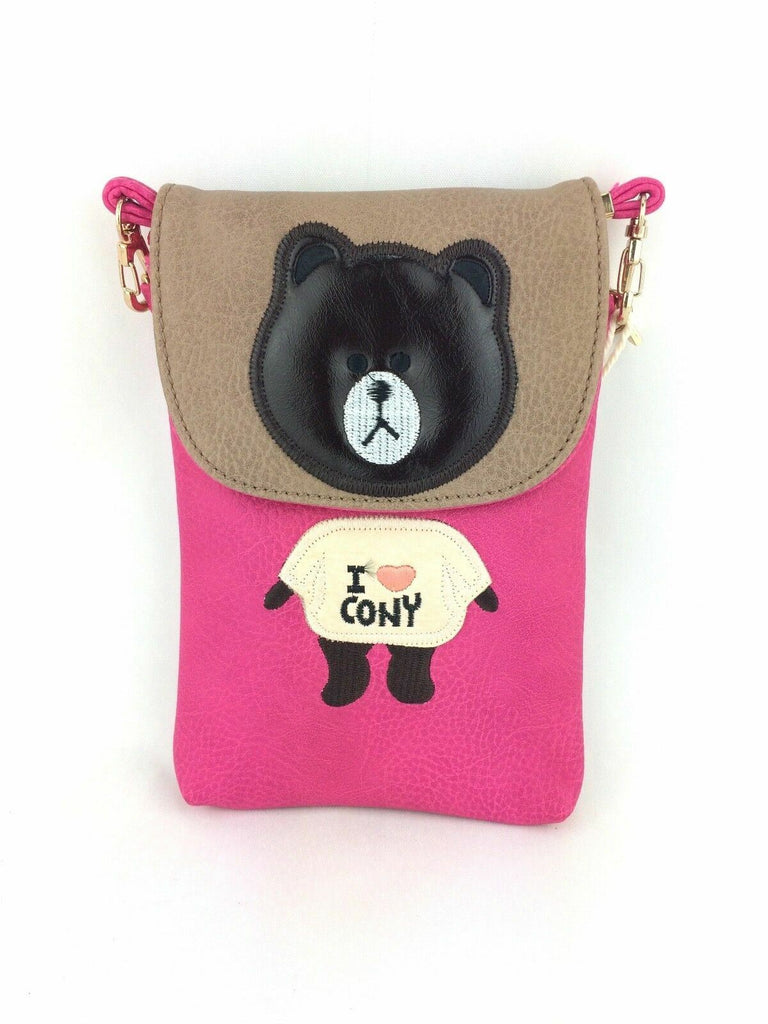 I Love Connie Bear Girls Ladies Shoulder Travel Bag Cross Body Small Purse New