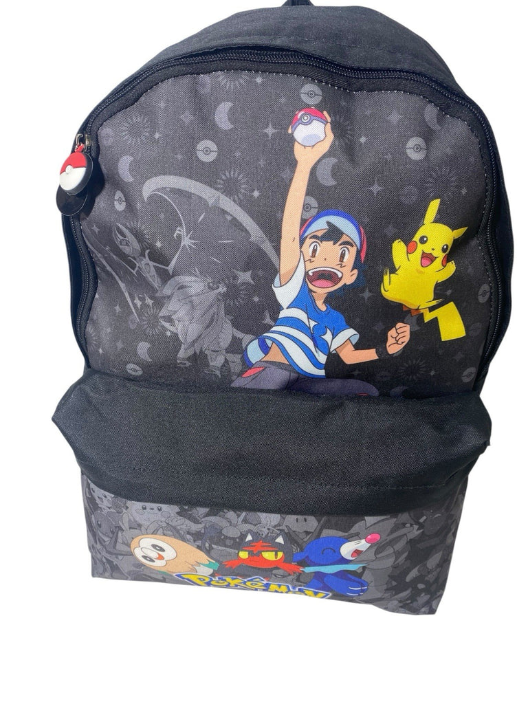 Pokemon Pikachu Large School Backpack Rucksack Front Pocket New