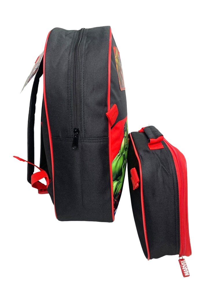 Avengers Backpack With Lunch Bag For Kids Marvel Matching 2 Piece School Bag Set