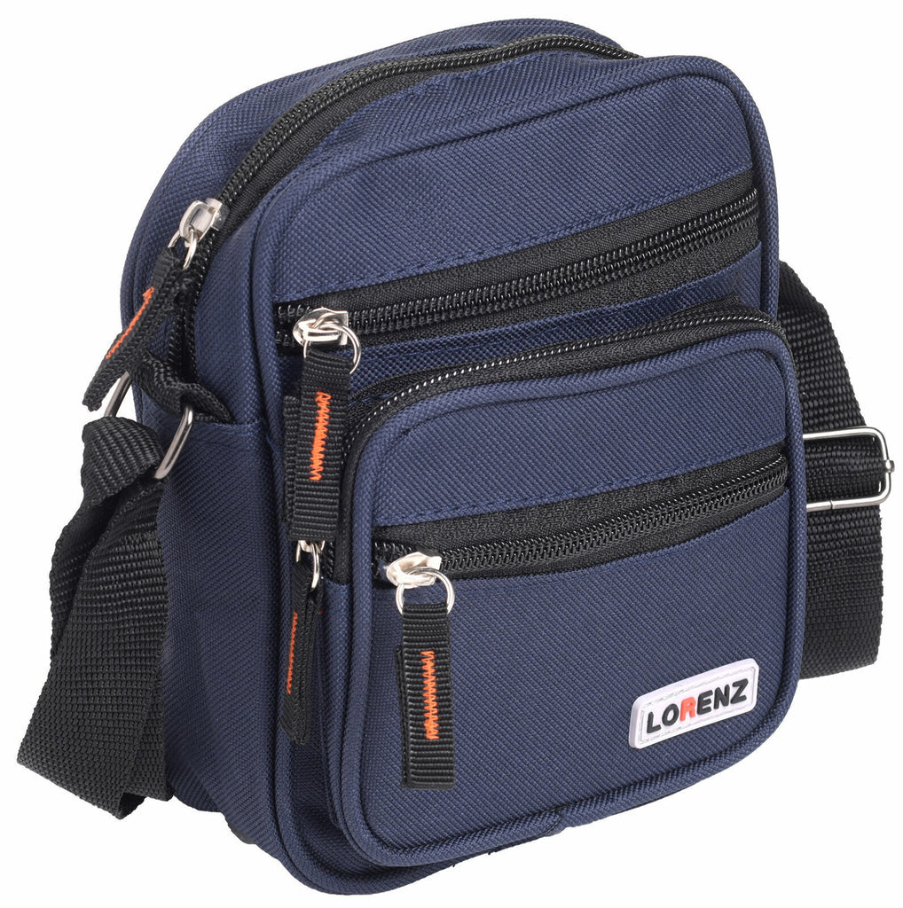 Lorenz Small Unisex Travel Bag Multiple Zipped Pockets & Adjustable Strap