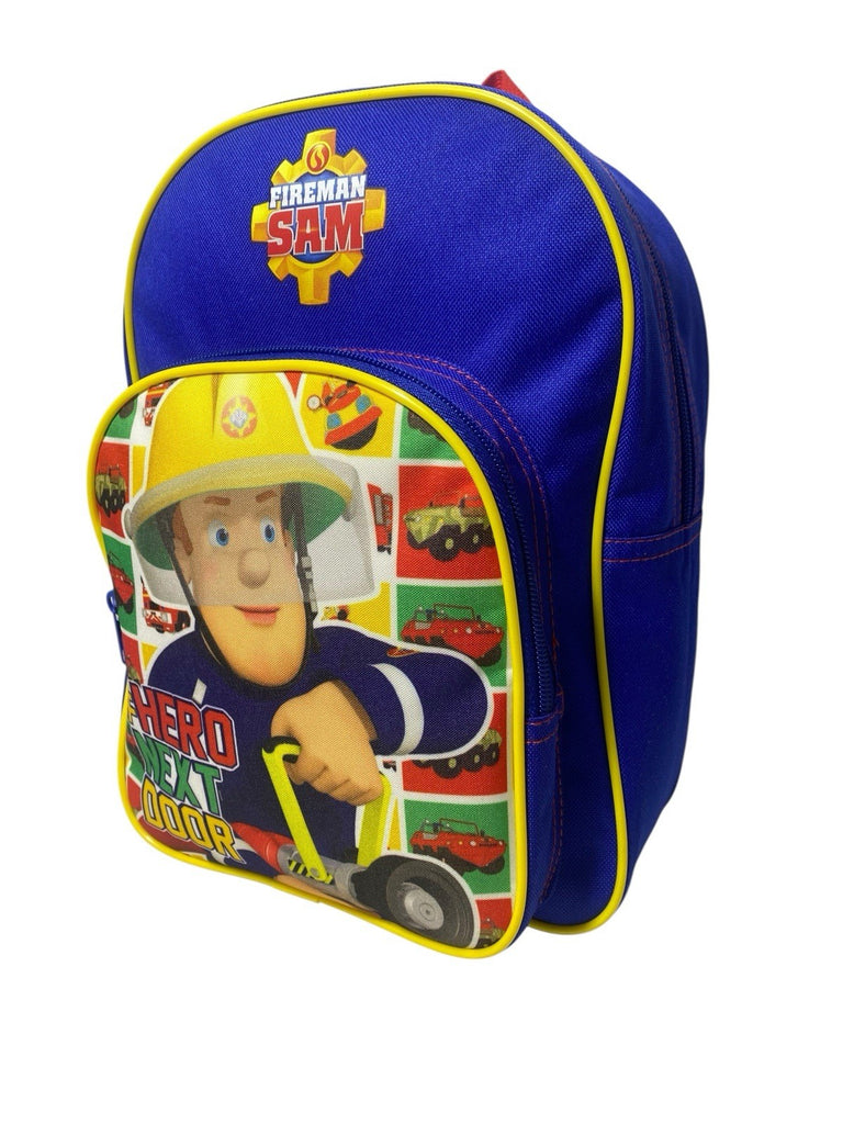 Fireman Sam Hero Next Door Backpack Rucksack Front Pocket Nursery School Bag