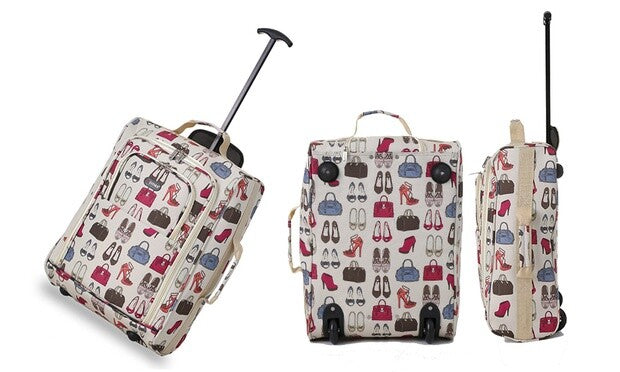 5 Cities 21" 55cm Carry On Lightweight Travel Wheeled Cabin Trolley Bag 42L New