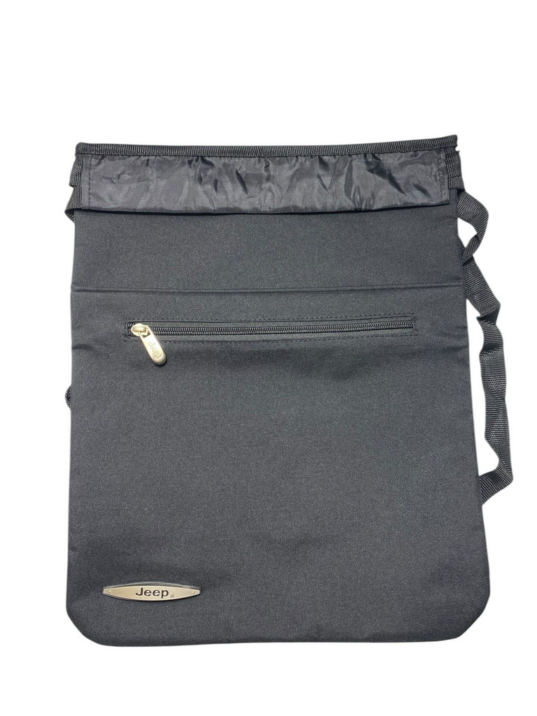 Jeep 16 " Black Drawstring Gym Fitness Sport School PE Kit Trainer Bag Sack New