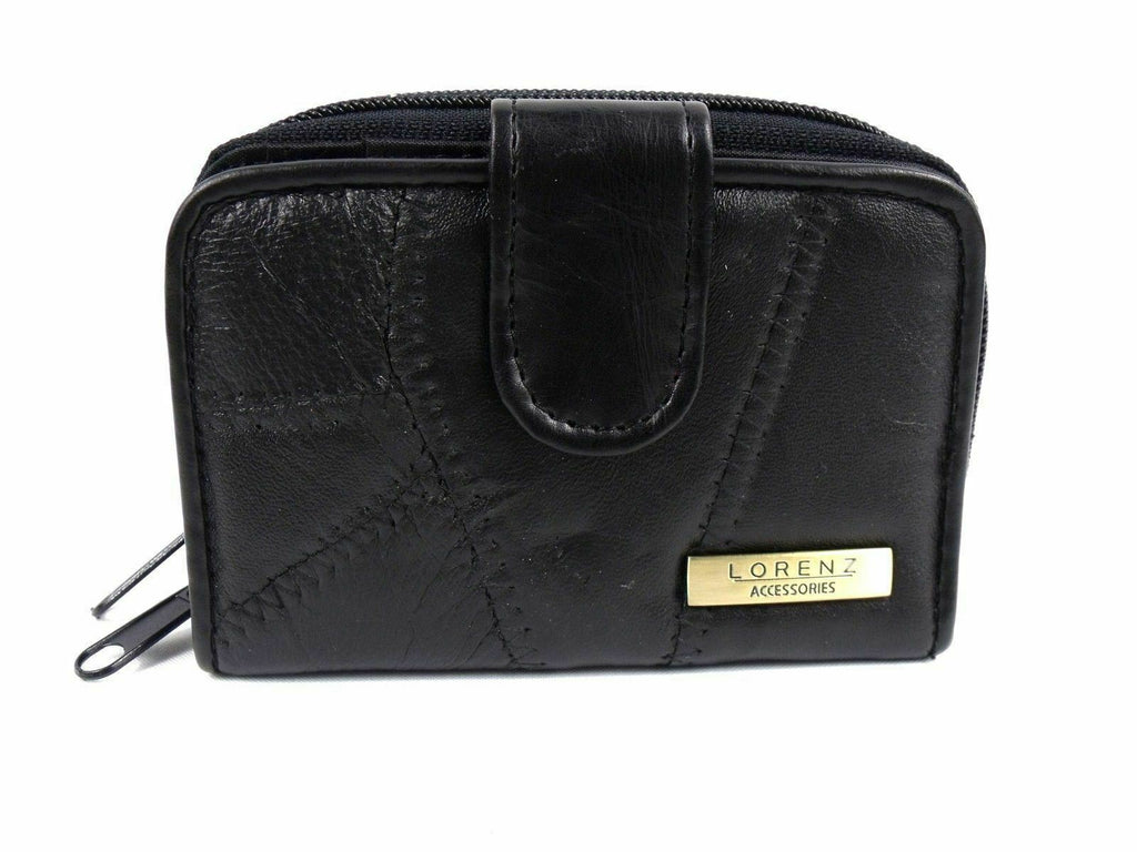 Lorenz Ladies Small Soft Leather Patchwork Credit Card Purse Wallet New