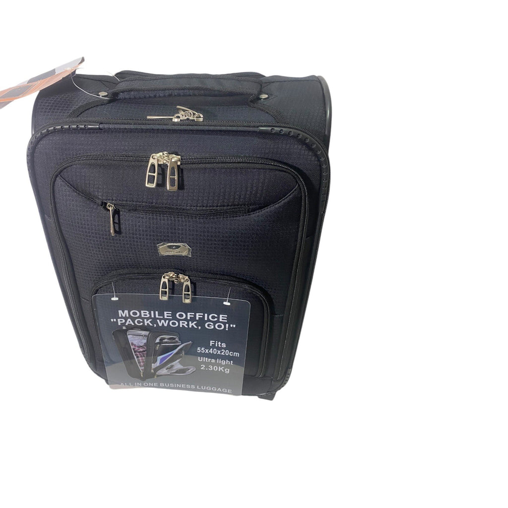 Aerolite Lightweight 2 Wheel Cabin Sized Hand Luggage Suitcase 55x 35.5 x 20 21"