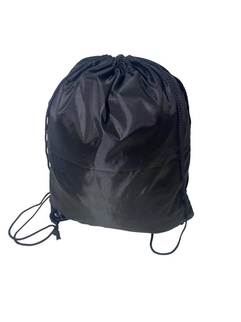 Unisex Gym Fitness Sports Drawstring Textile School PE Kit Trainer Bag Black New
