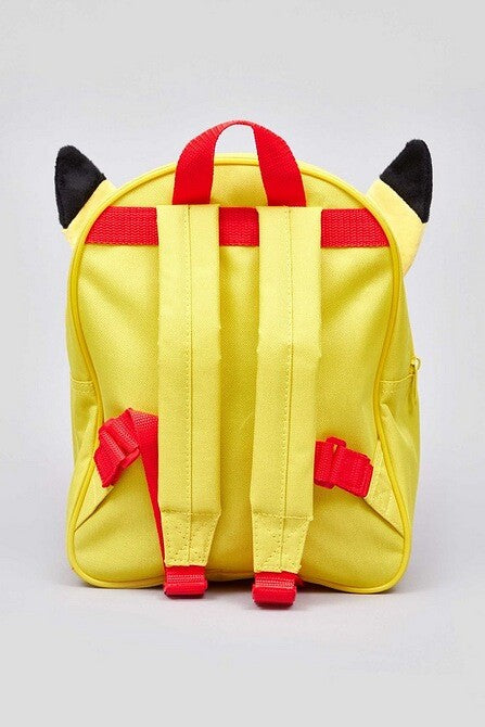Official Pokemon Pikachu Plush 3D With Ears Front Pocket Backpack New 