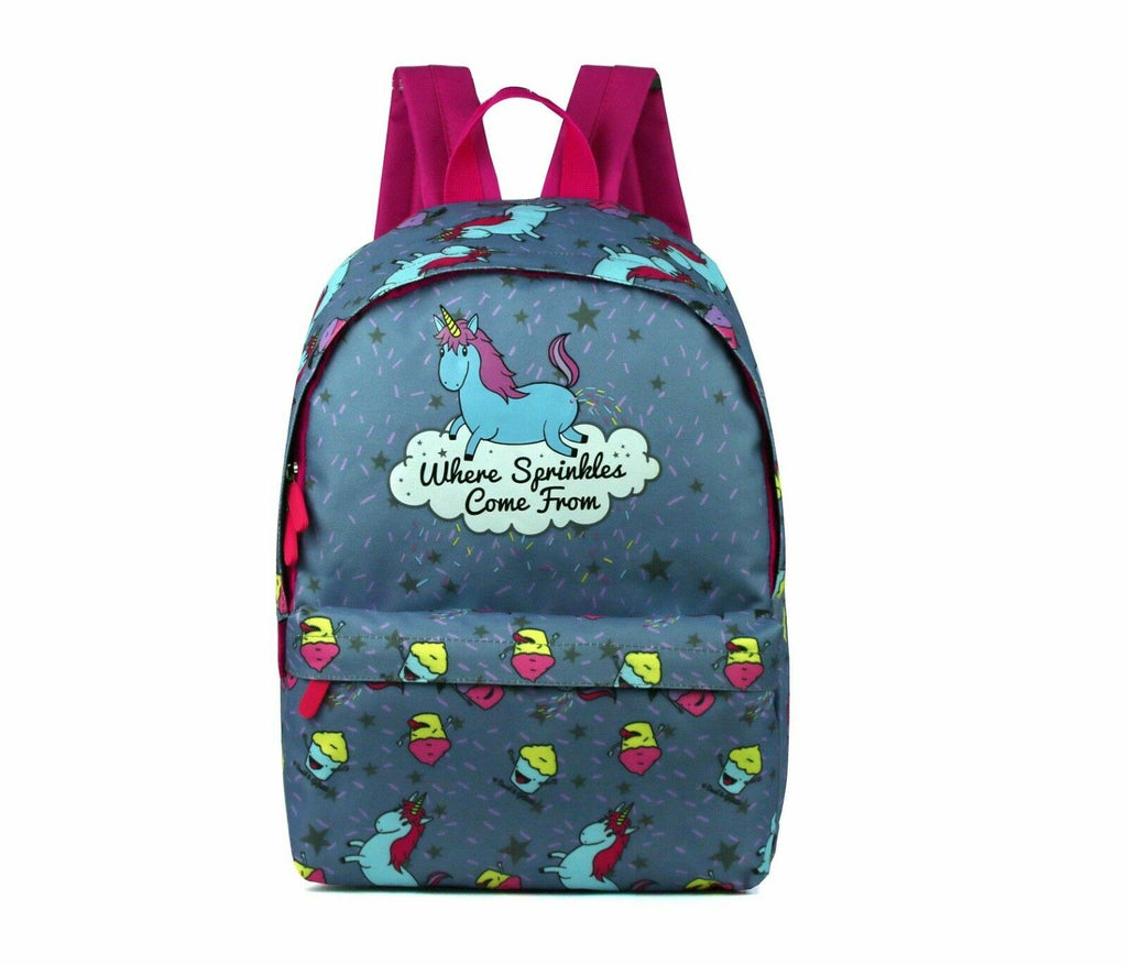 David And Goliath Where Sprinkles Come From Unicorn Large Backpack Bag New