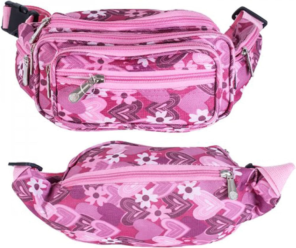 Lorenz Polyester Floral Money Belt Waist Pouch Fanny Pack Hip Bag Travel Holiday