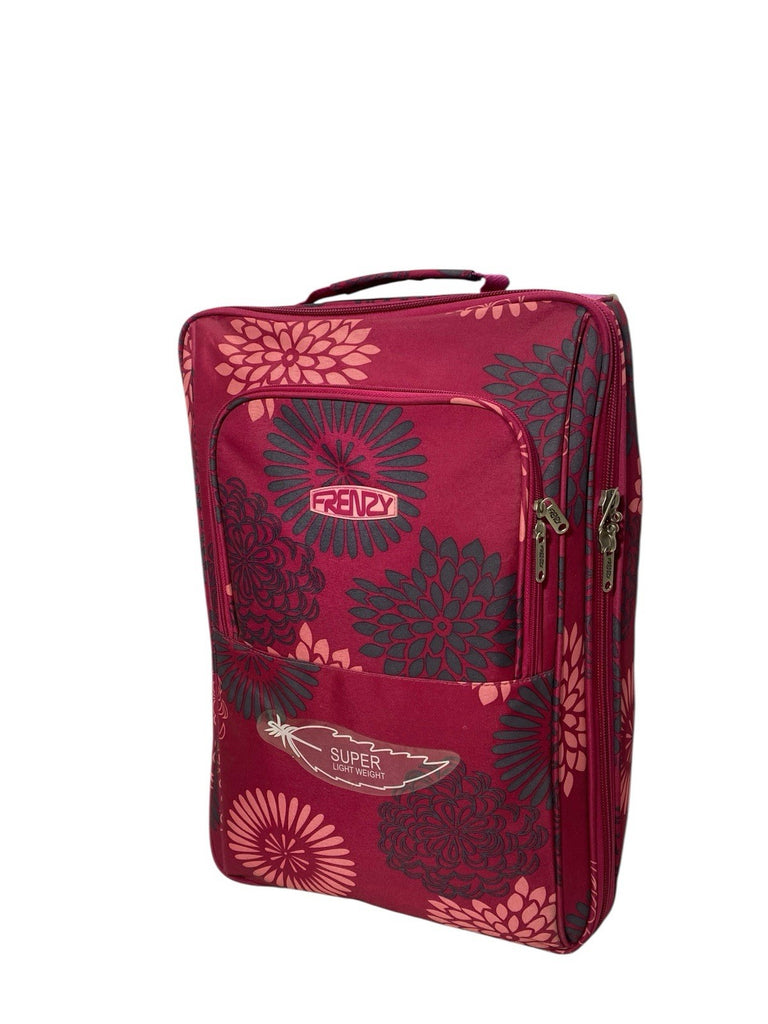 Frenzy 21" Lightweight 2 Wheel Carry On Hand Cabin Luggage Suitcase 36L Pink