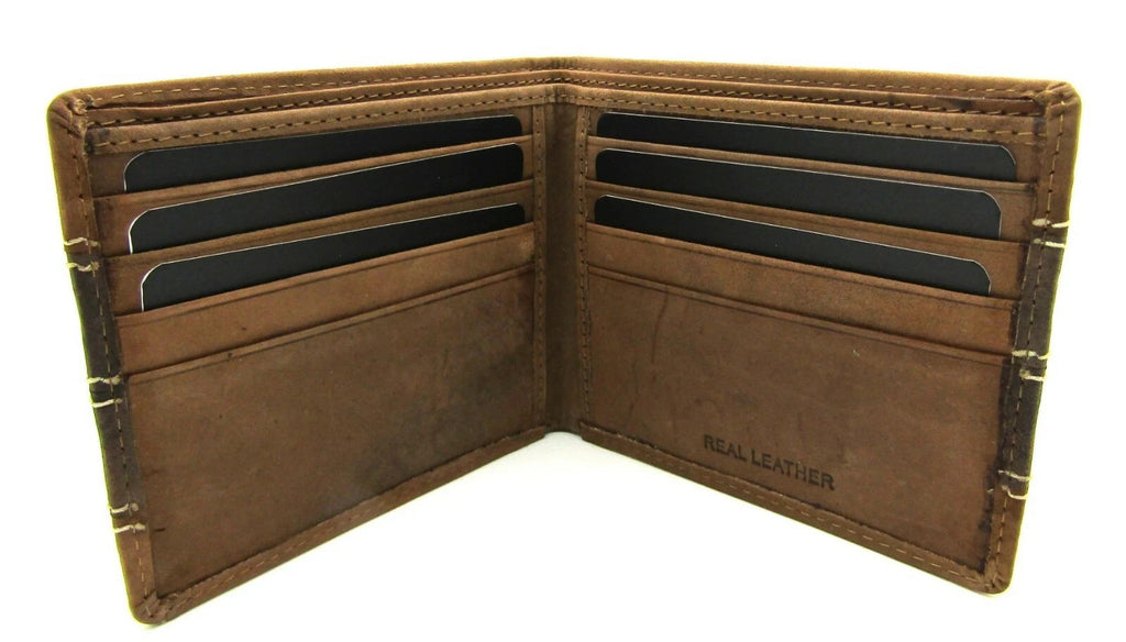 Lorenz Premium Quality Real Super Soft Hunter Leather Wallet Credit Card Holder