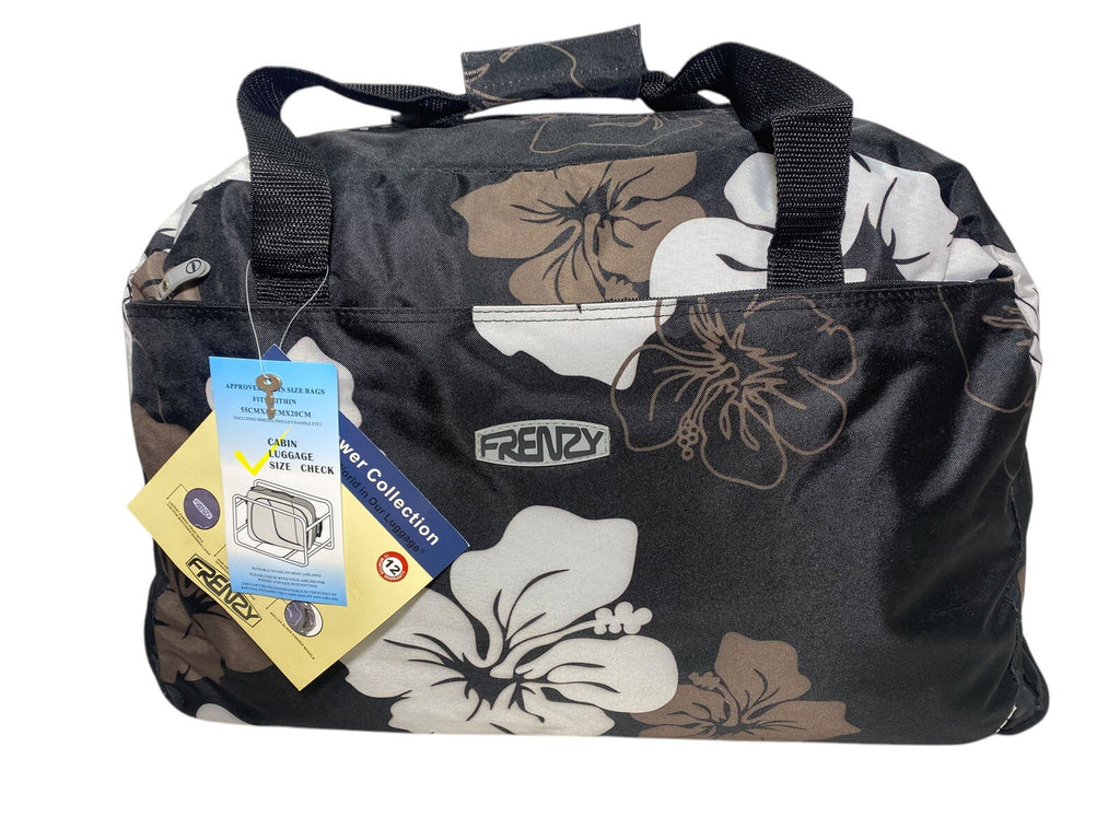 21" Wheeled Holdall Cabin Trolley Flower Sports Luggage Overnight Travel Bag 39L