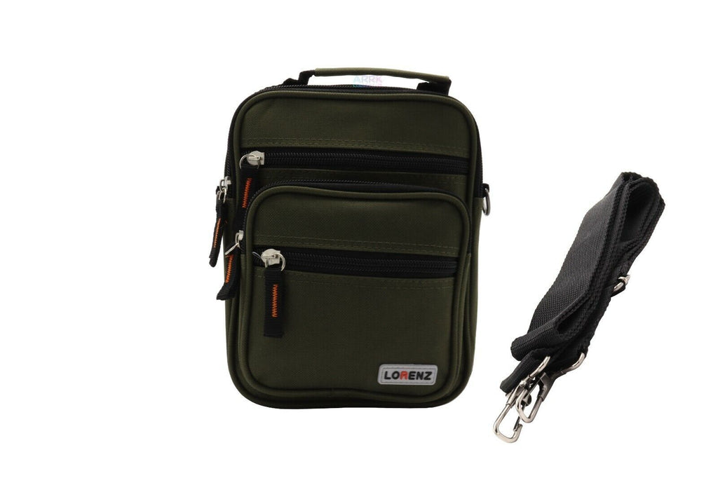 Lorenz Unisex Canvas Travel Bag Multiple Zipped Pockets & Adjustable Strap