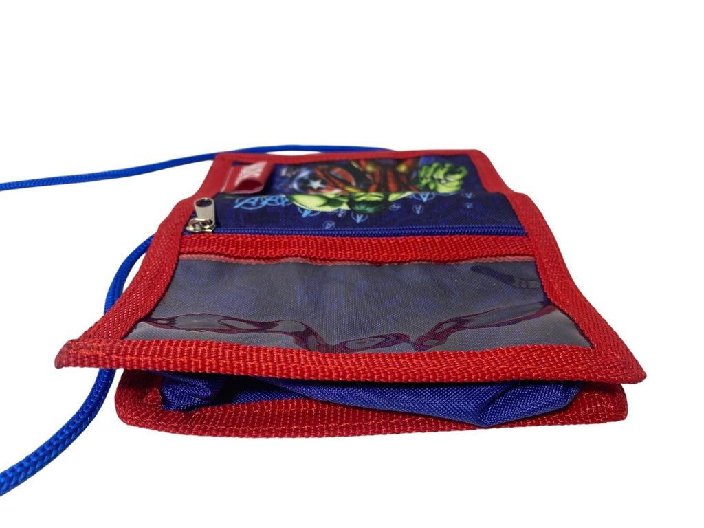 Marvel Avengers Boys Hulk Iron Money Change Notes Wallet With Lanyard Cord