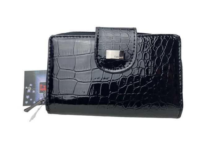 Fabretti Ladies Croc Fashion Purse Clutch Credit Card Wallet Coin Notes New