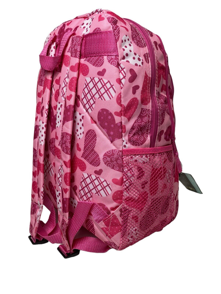 Ladies Hearts Backpack School College Gym Luggage Travel Rucksack Bag New