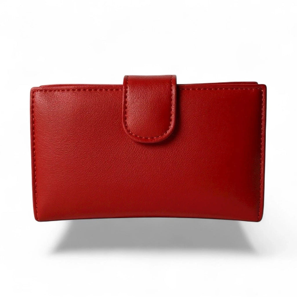 Fabretti Ladies Bifold Faux Leather Clip Top Coin Credit Card Notes Purse New